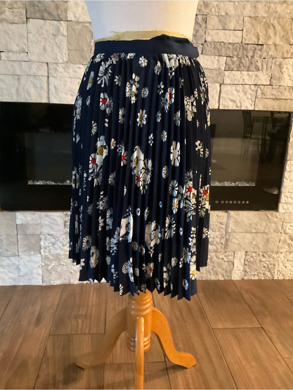 Jason Wu for Target Navy Floral Pleated Skirt Size 10